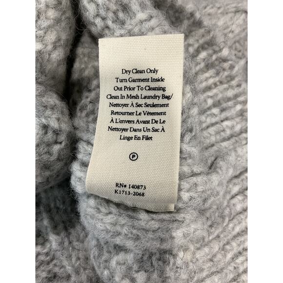 Loveshackfancy 'Louella' Silver Alpaca Cable Knit Cardigan Size XL - Picture 6 of 6